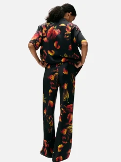Bias Cut Pants - Tulipa Black