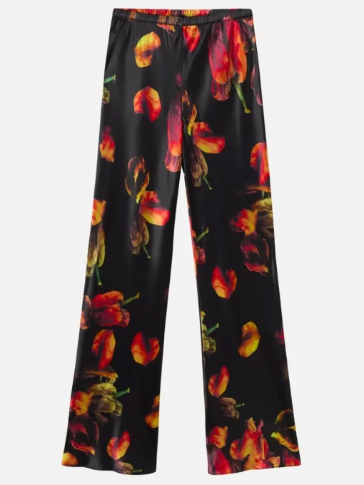 Bias Cut Pants - Tulipa Black