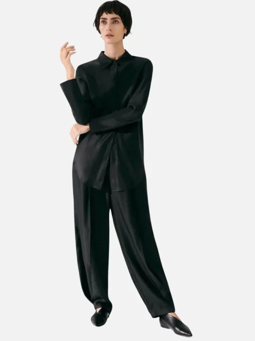 Bias Cut Shirt - Black