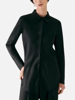 Bias Cut Shirt - Black