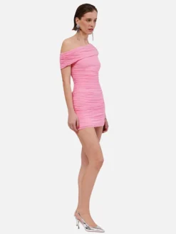 Christy Off Shoulder Mini - Pink