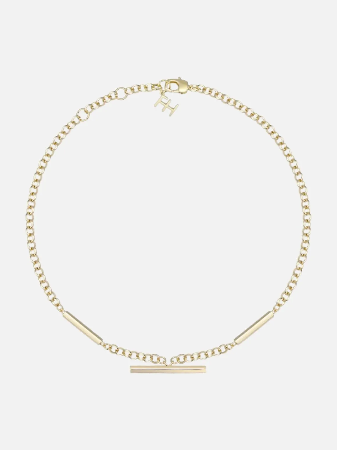 Classic Rolo Necklace: Brass + 18K Gold