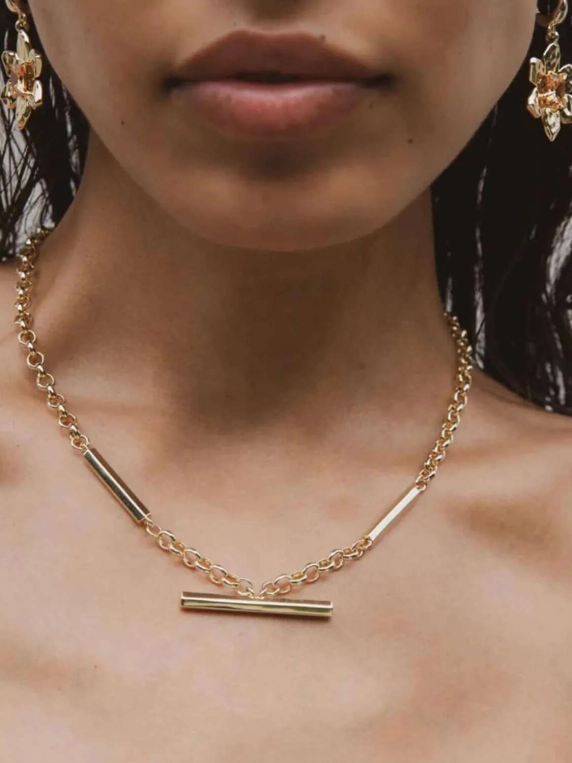 Classic Rolo Necklace: Brass + 18K Gold