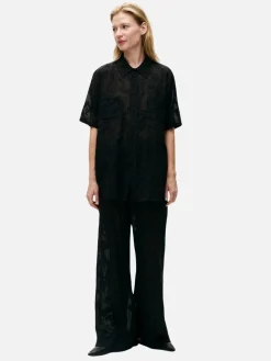 Clip Silk Bias Cut Pants - Tulipa Black