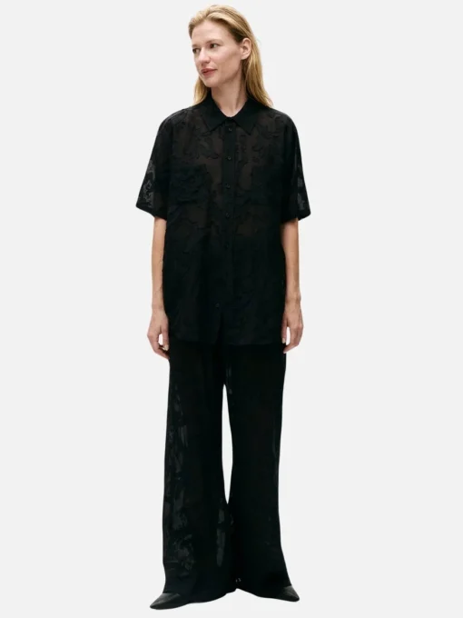 Clip Silk Bias Cut Pants - Tulipa Black