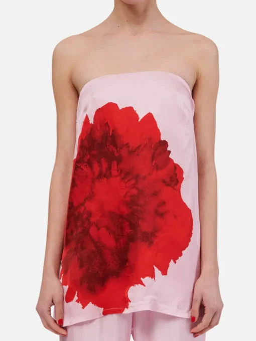 Emilia Bustier Tunic - Pink Floral