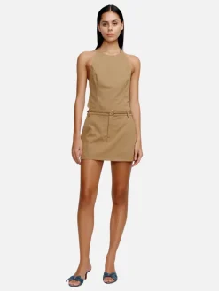 Gabe Mini Skirt - Caramel