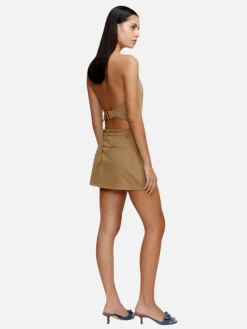 Gabe Mini Skirt - Caramel