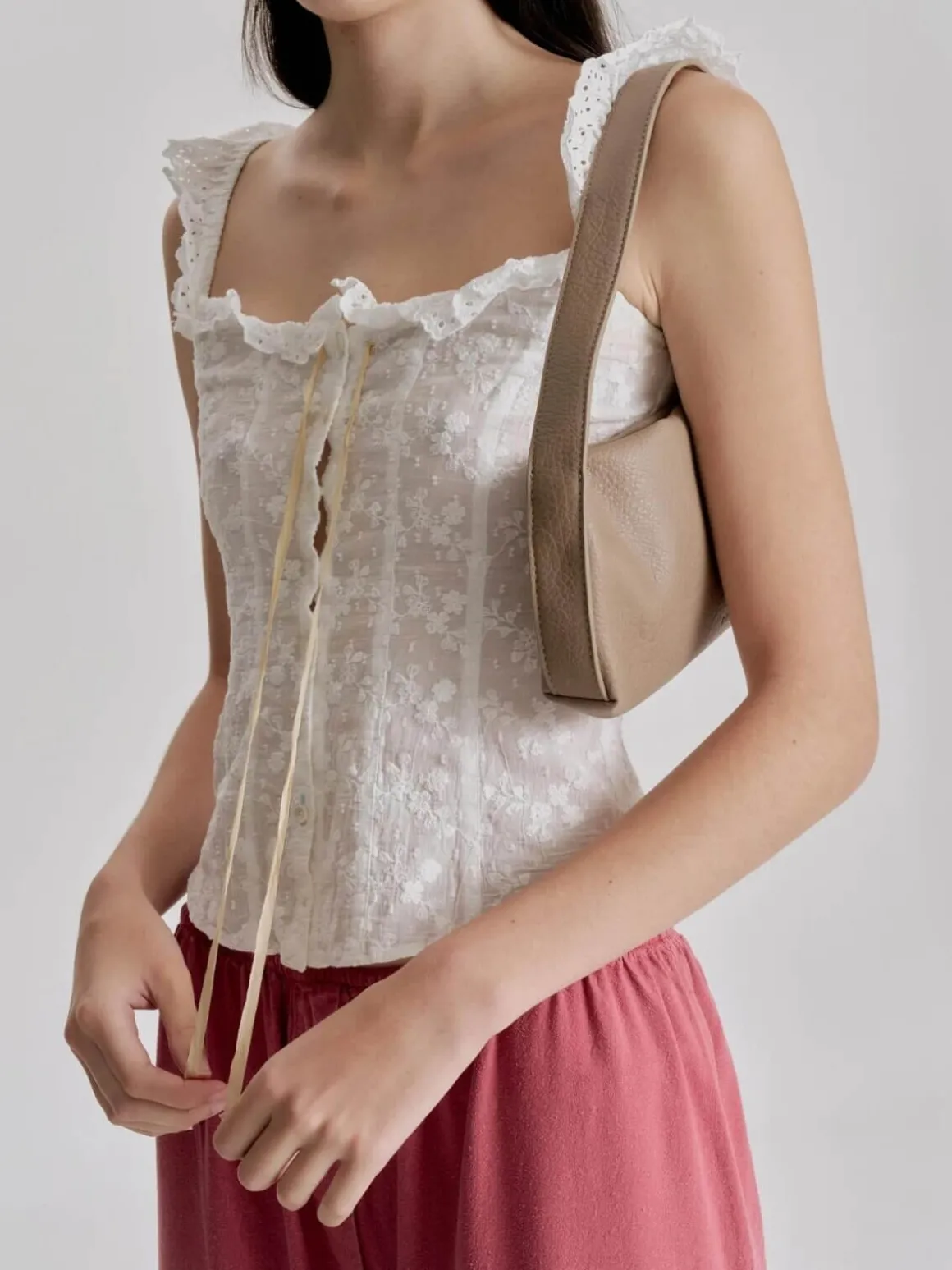 Harlow Slouch Baguette - Stone