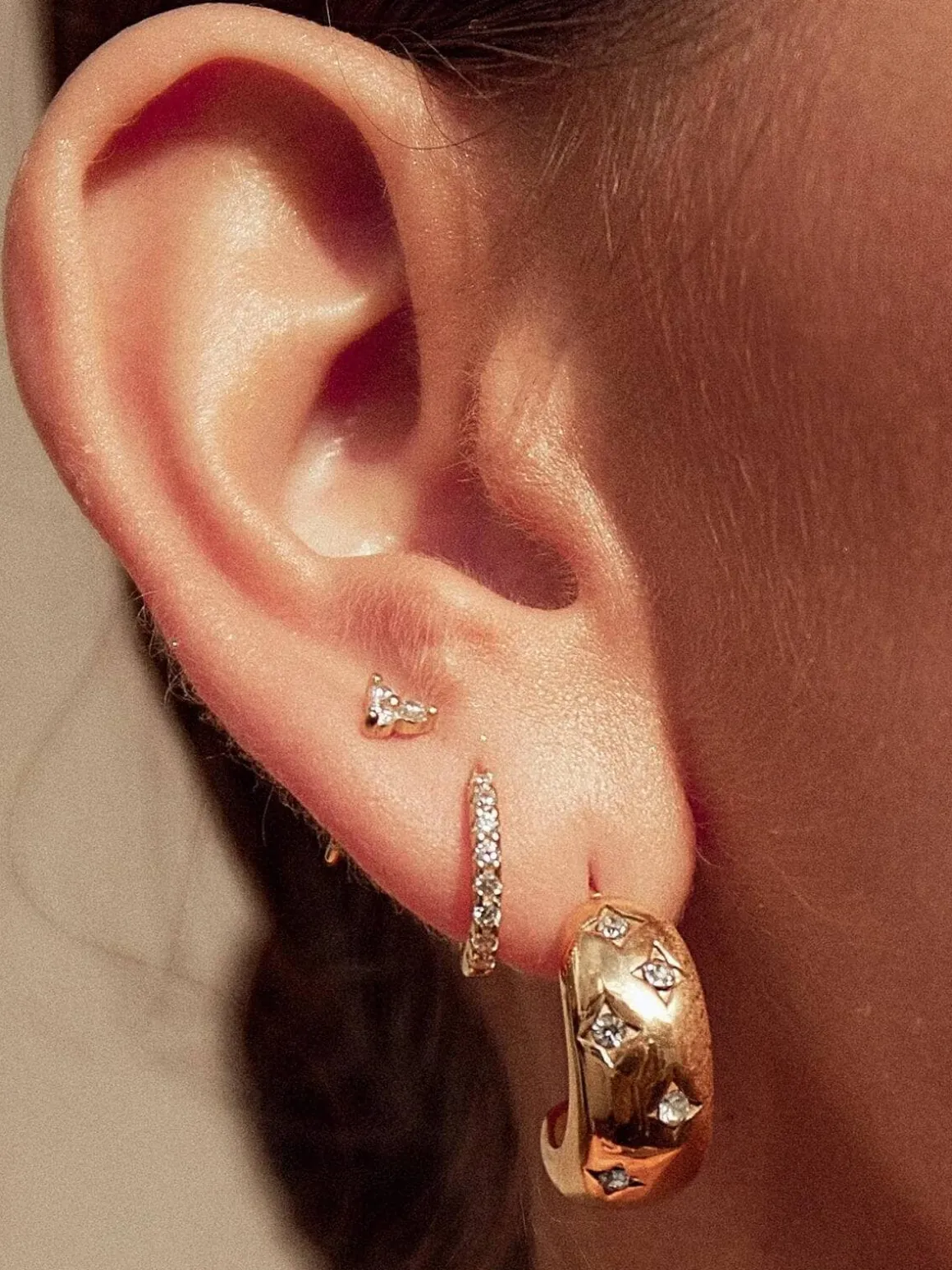 Juelz Hoop Earrings - Stone