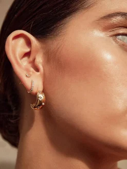 Juelz Hoop Earrings - Stone