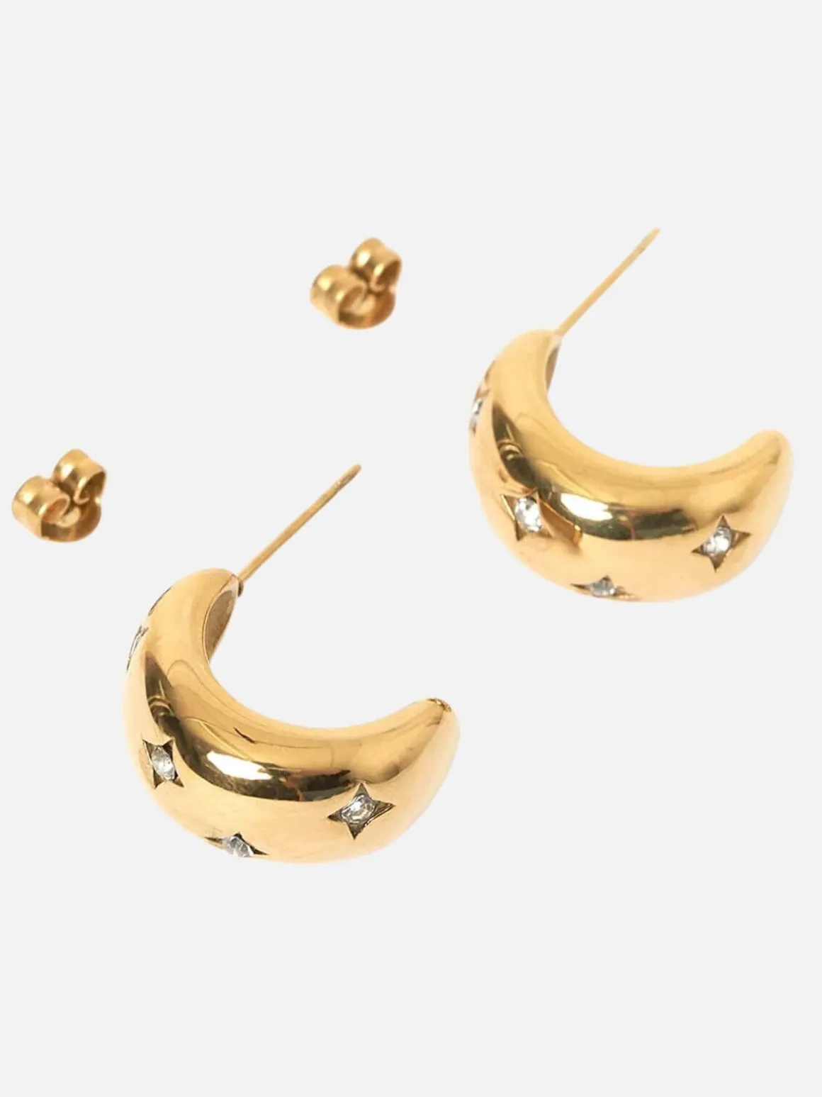 Juelz Hoop Earrings - Stone