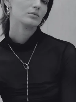 Lariat Necklace: Brass + 18K Gold