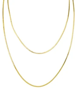 2 Layer Snake Chain Necklace - Gold