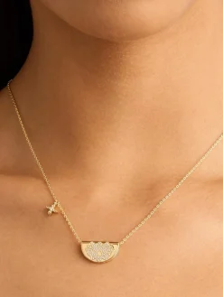 Live In Light Lotus Necklace - Gold