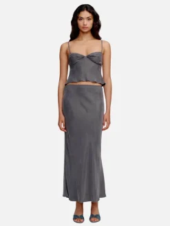 Marli Slip Skirt - Slate