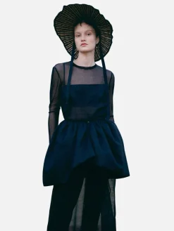 Mesh Long Sleeve Top - Black