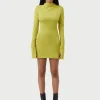 Olea Long Sleeve Dress - Chartreuse