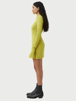 Olea Long Sleeve Dress - Chartreuse