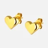 Olivia Heart Earrings - Gold