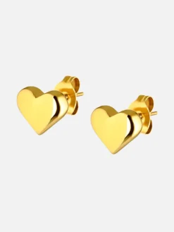 Olivia Heart Earrings - Gold