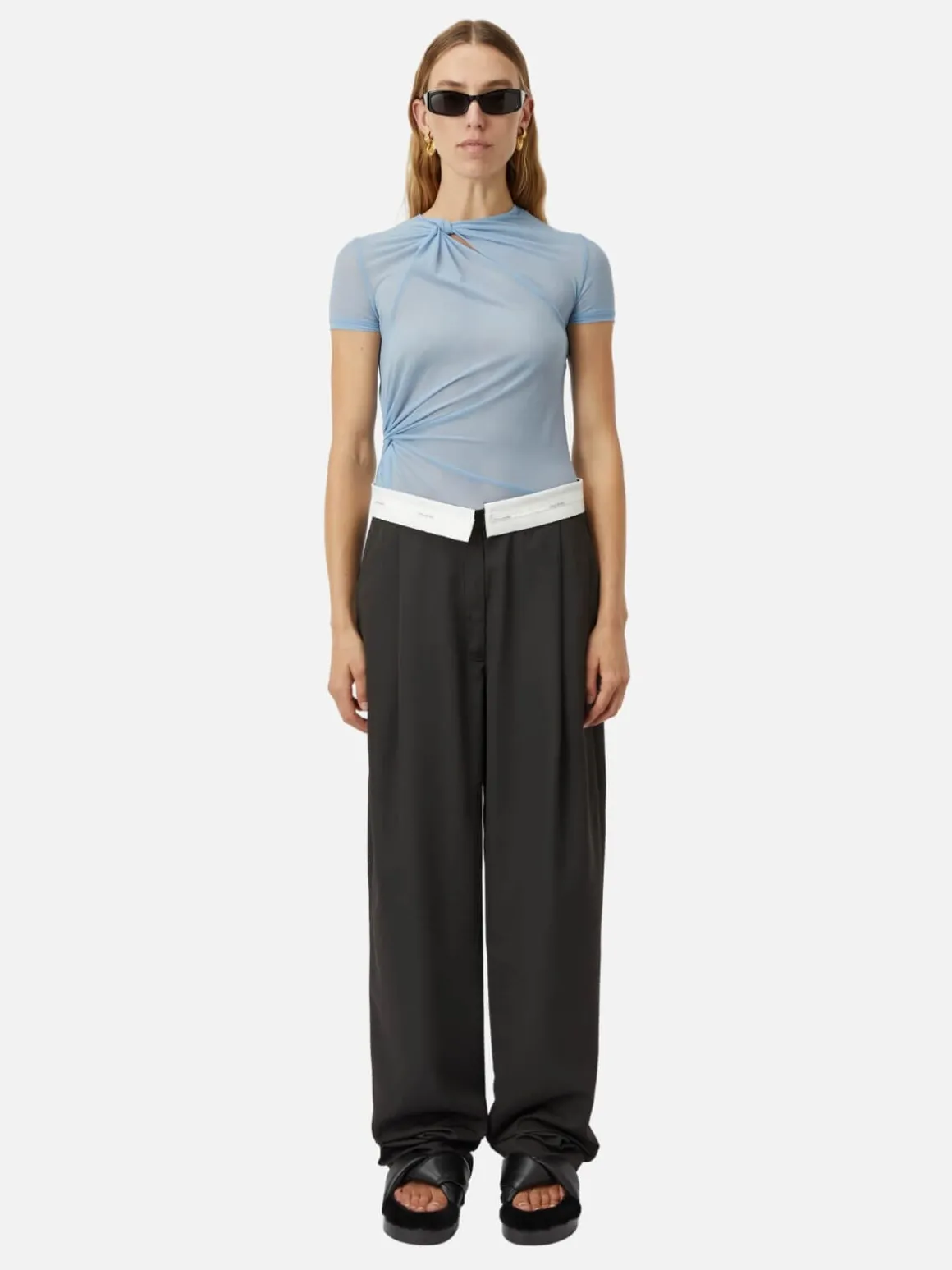 Regis Mesh Tee - Powder Blue