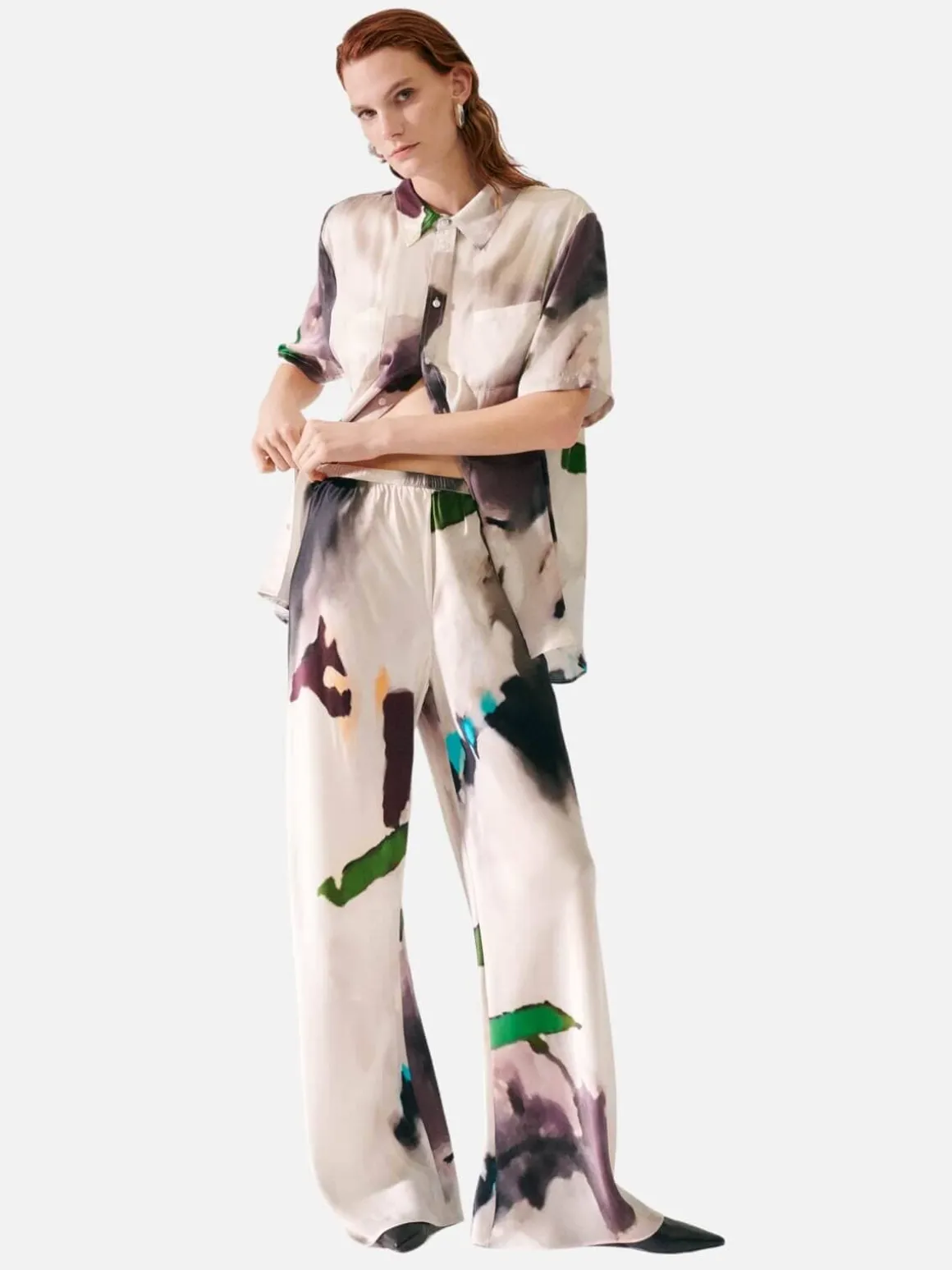 Short Sleeve Boyfriend Shirt - Phosphate