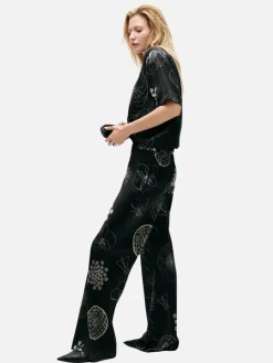 Short Sleeve Boyfriend Shirt Fibonacci - Black