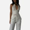 Tully Halter Top - Ivory